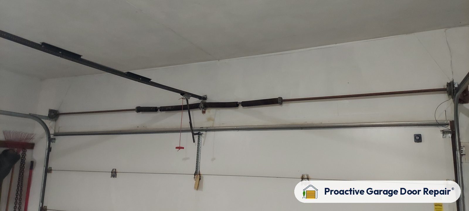 Garage door springs replaced and adjusted by Proactive Garage Door Repair in Fairlawn, Ohio