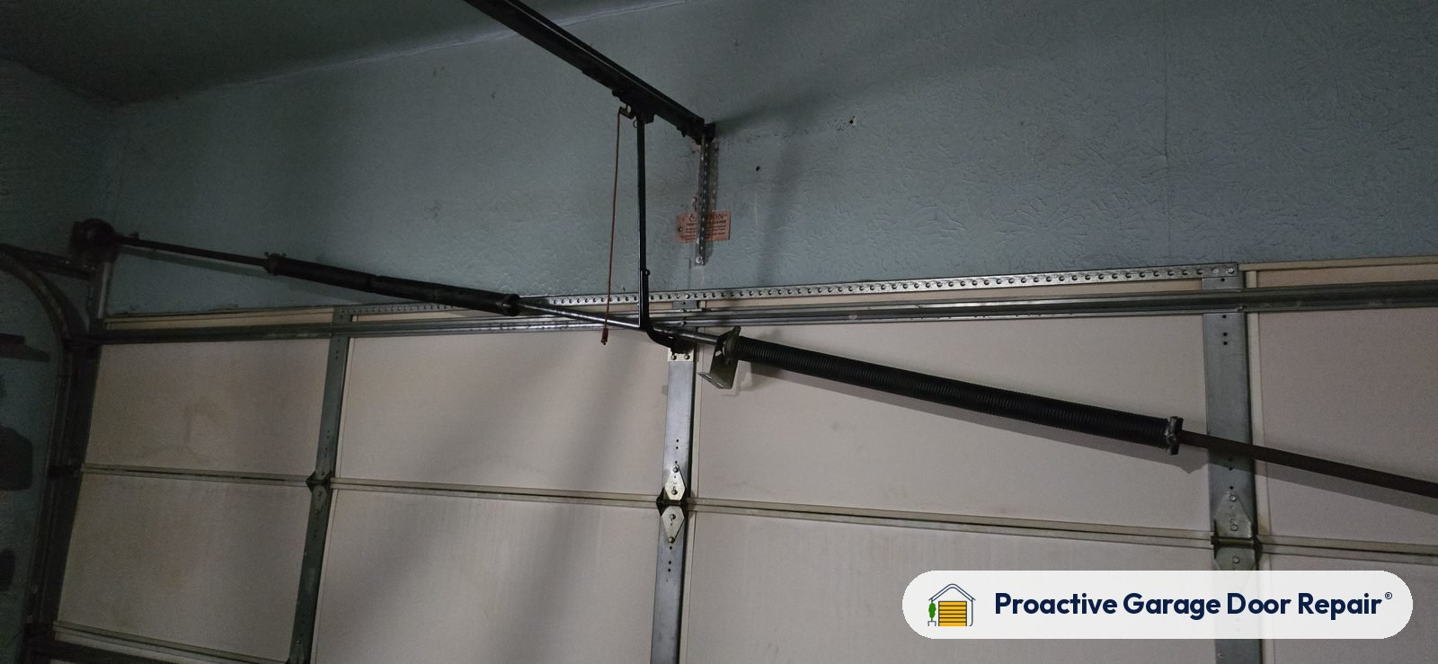 Garage door springs replaced and adjusted by Proactive Garage Door Repair in Parma, Ohio