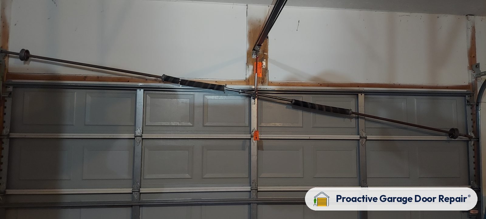 Garage door springs replaced and adjusted by Proactive Garage Door Repair in Rootstown Township, Ohio