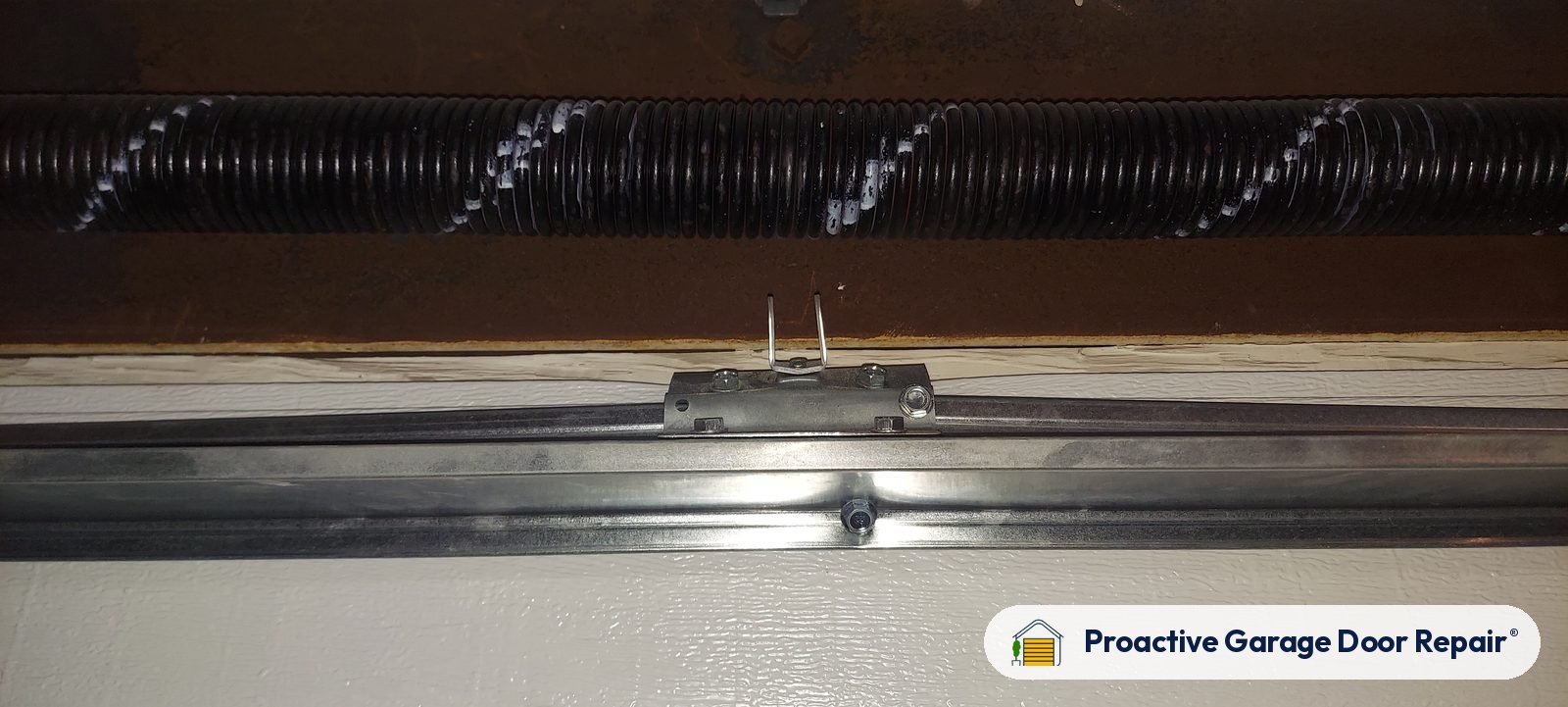 Garage door springs replaced and adjusted by Proactive Garage Door Repair in Stow, Ohio