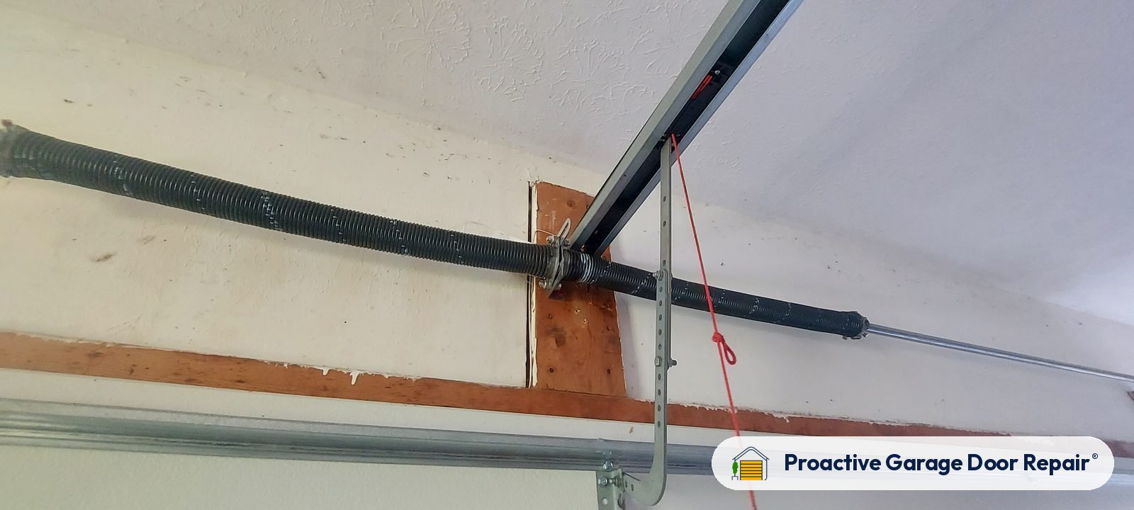Garage door springs replaced and adjusted by Proactive Garage Door Repair in Westlake, Ohio