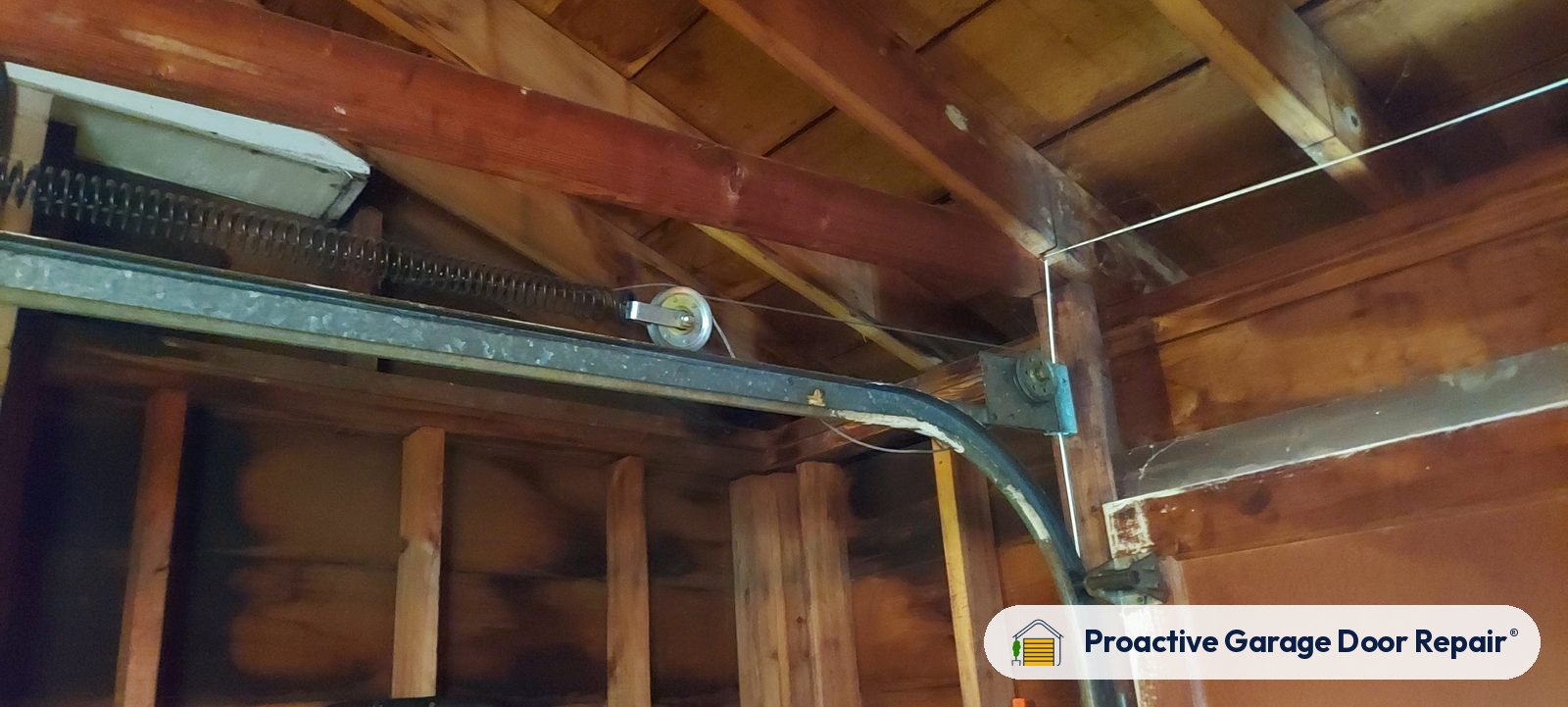 Garage door track, rollers and hinges, Proactive Garage Door Repair job
