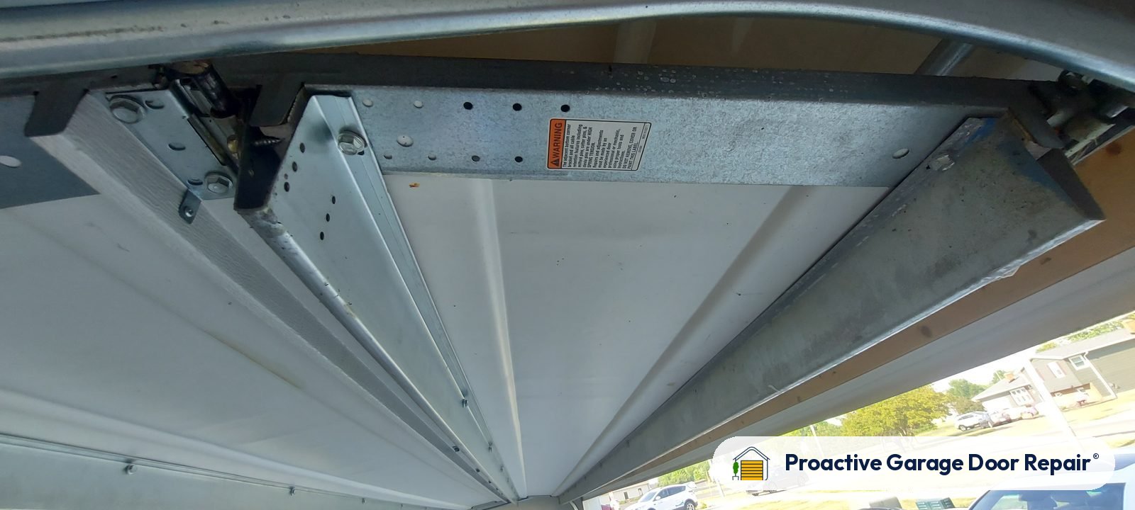 Garage door track, rollers and hinges, Proactive Garage Door Repair job