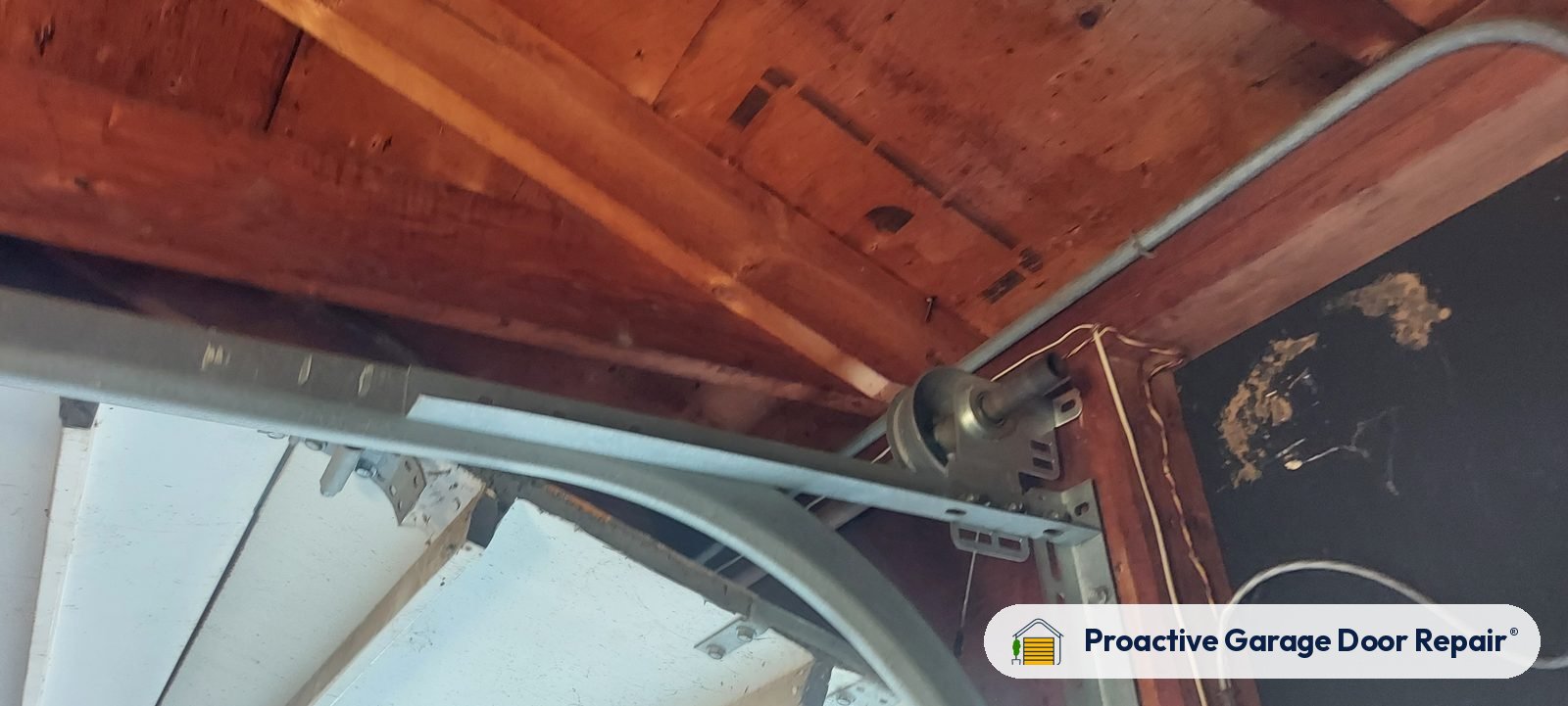 Garage door track, rollers and hinges, Proactive Garage Door Repair job, photo 2