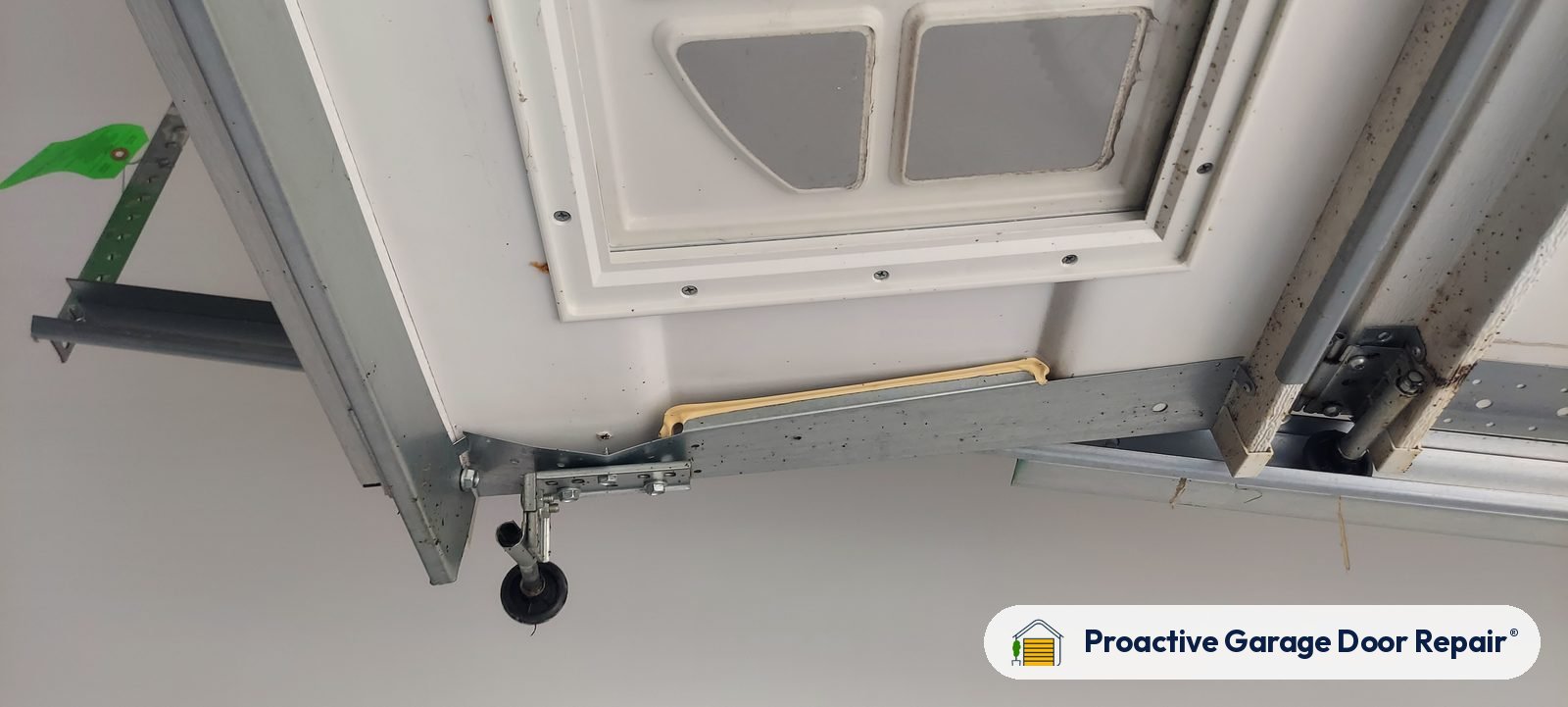 Garage door track, rollers and hinges, Proactive Garage Door Repair job