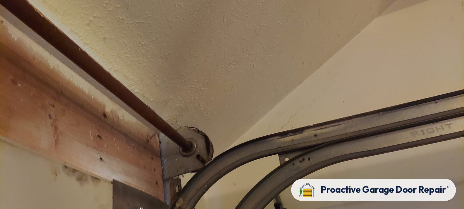 Garage door track, rollers and hinges, Proactive Garage Door Repair job