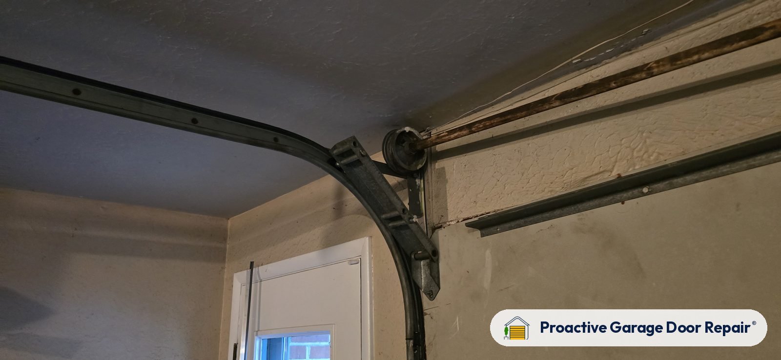 Garage door track, rollers and hinges, Proactive Garage Door Repair job