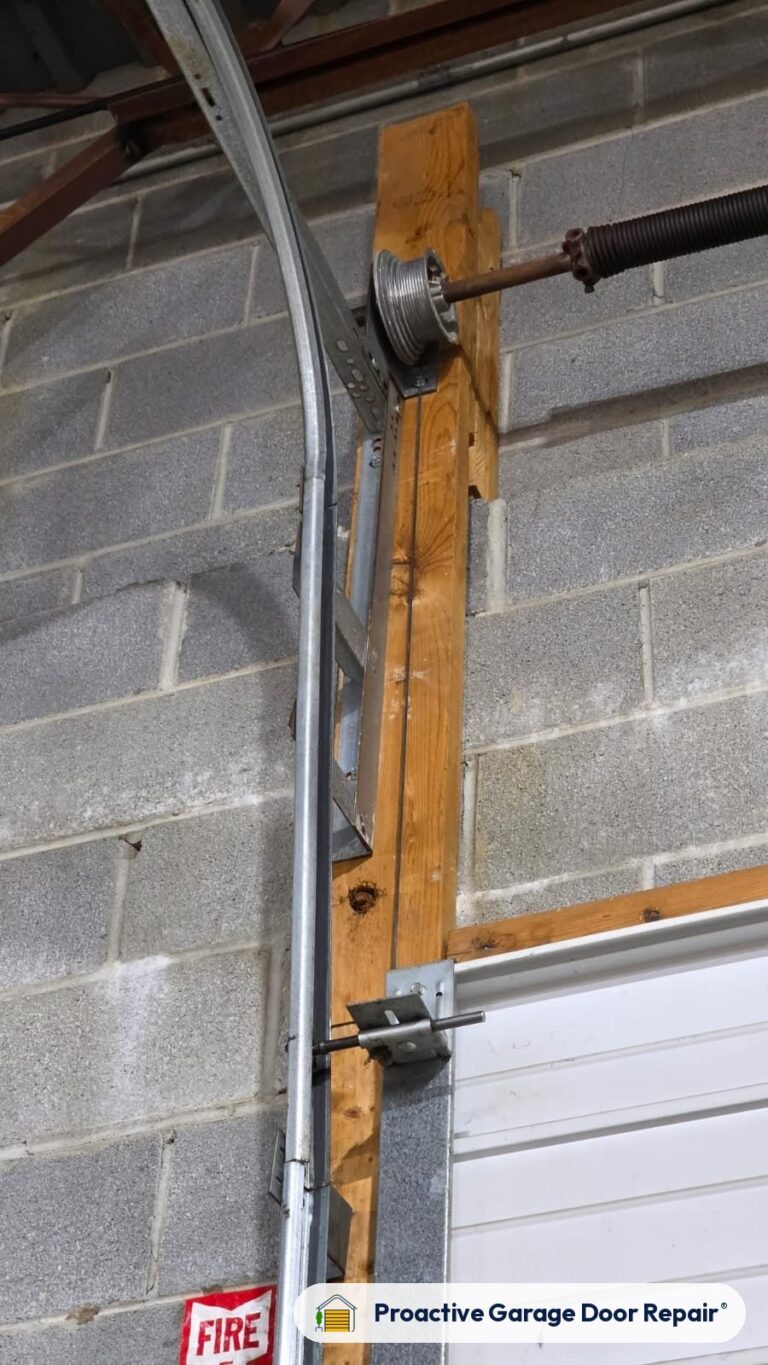 Garage door track, rollers and hinges, Proactive Garage Door Repair job
