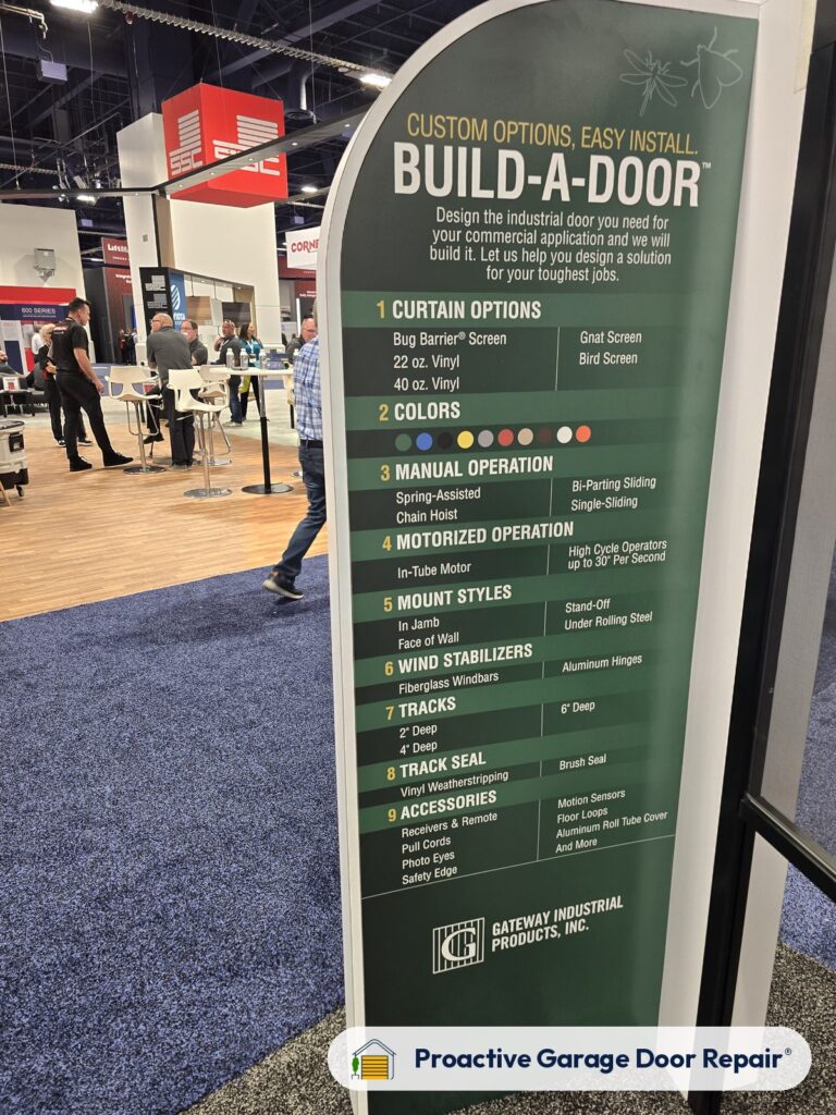 Build-a-door options for commercial roll-up doors: curtains, operation, tracks and accessories