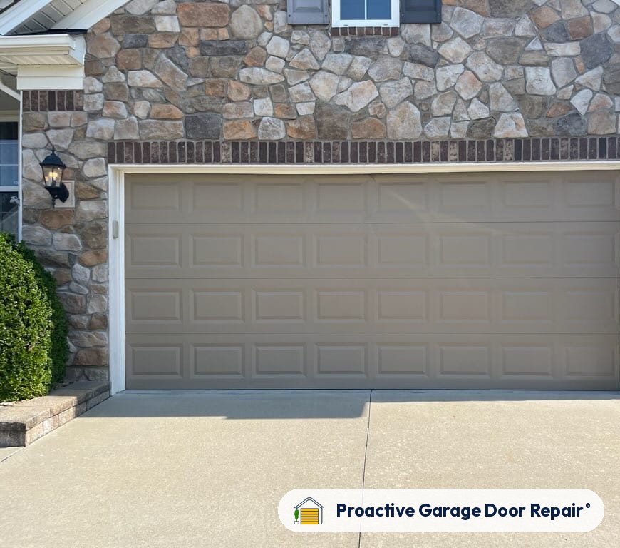 New garage door installed by Proactive Garage Door Repair
