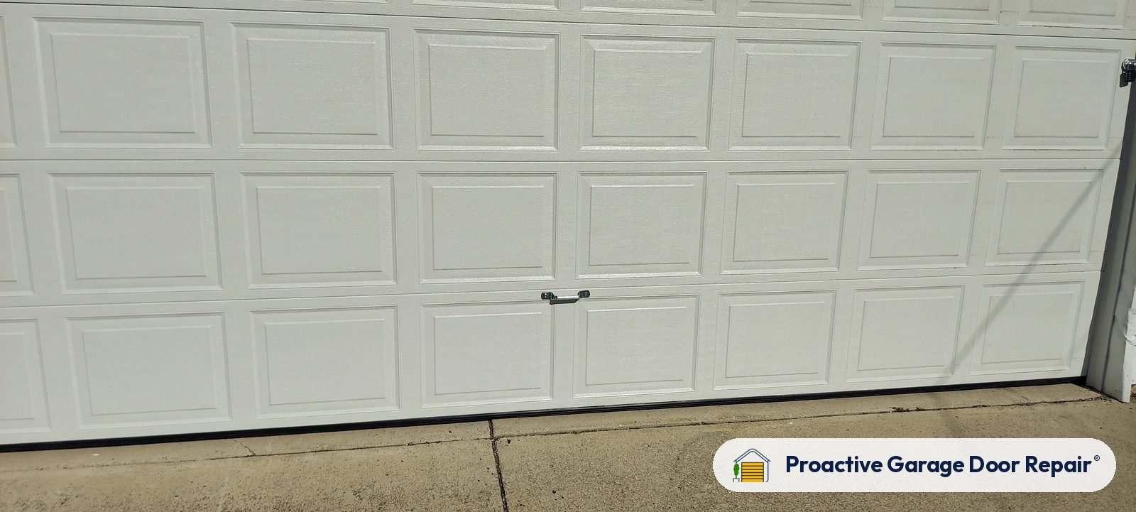 Residential garage door on a Proactive Garage Door Repair job in Lakewood, Ohio