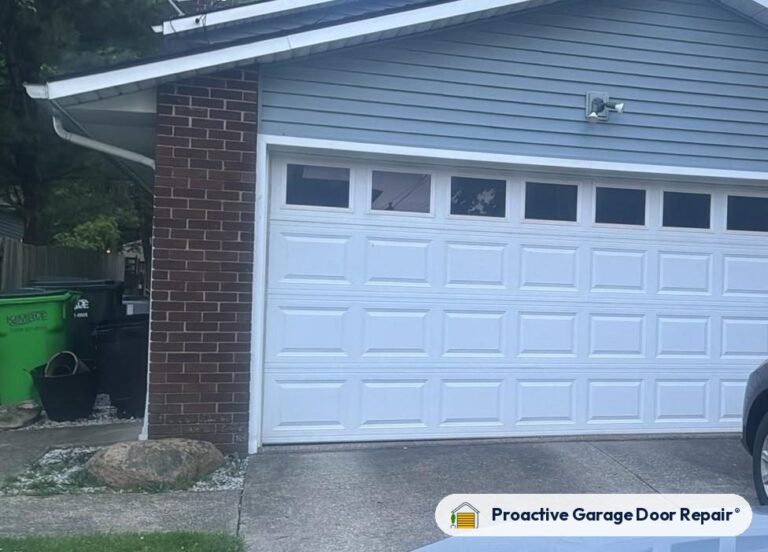 Residential garage door on a Proactive Garage Door Repair job